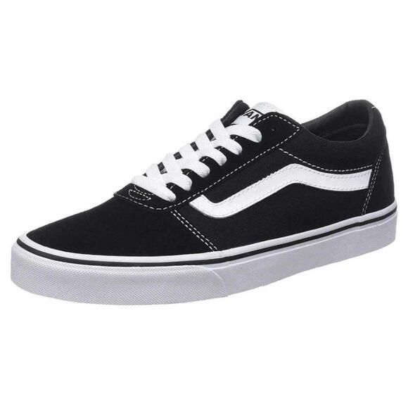 Vans Ward Suede Canvas Shoes Sneakers Black White VN0A36EMC4R Mens Size 12 NWB main image 4